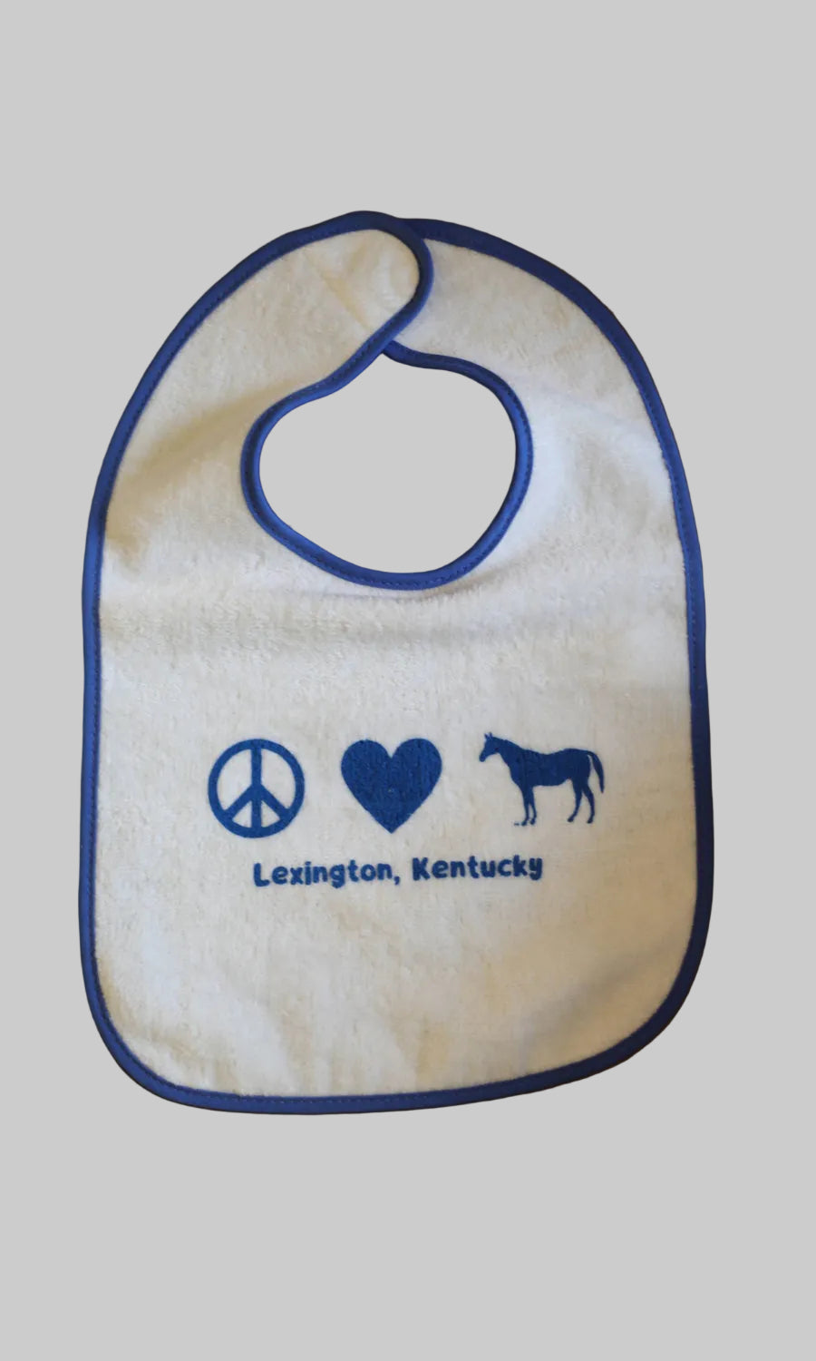 Peace, Love, & Horses Bib
